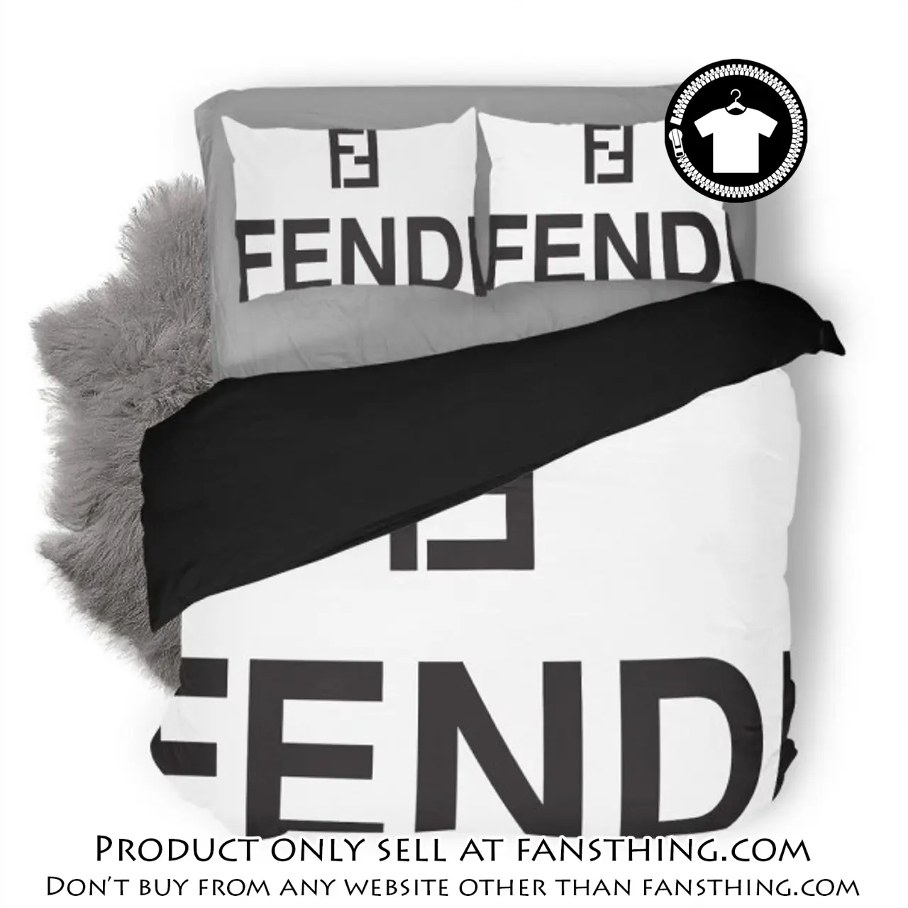 Fendi premium luxury logo fashion brand premium bedding set home decor fst4904461